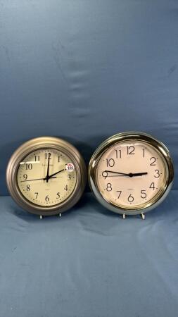 (2) BATTERY OPERATED CLOCKS