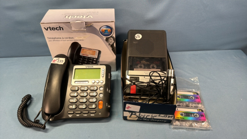 Vtech Phone & Realistic Tape Recorder