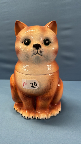 Cat Cookie Jar -Made in Japan -10in High