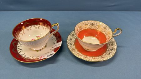 2 Aynsley Tea Cups and Saucers