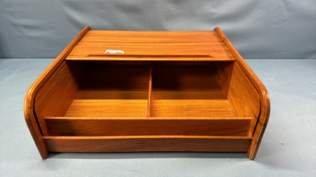 Teak Roll Top Storage Unit