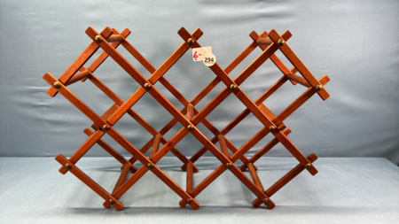 Teak Folding Wine Rack