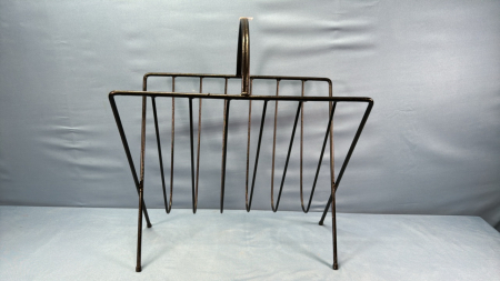 1950s Metal Magazine Rack