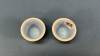 2 Egg Cups -Aluminia Copenhagen Light Blue Sonja Faience - 3