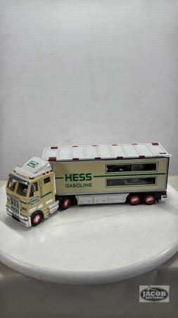 HESS GASOLINE 2 DECK RACE CAR TRANSPORTER
