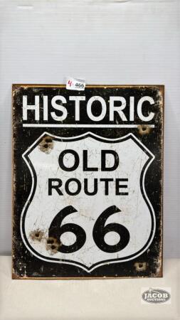 TIN OLD ROUTE 66 SIGN