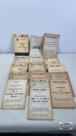 (15) INTERNATIONAL / MCCORMICK OWNERS MANUALS