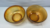 2 Amber Glass 9in Bowls - 3