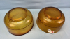 2 Amber Glass 9in Bowls - 4