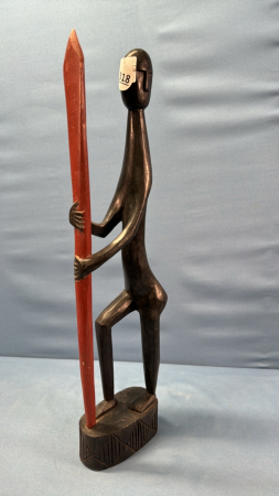 20in High Wooden Indigenous Figure