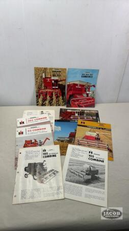 ASSORTED LOT OF INTERNATIONAL COMBINE BROCHURES