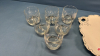 16in Ceramic Plate & 6 -3.5in Tall Glasses - 4