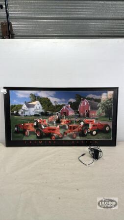 ALLIS-CHALMERS ILLUMINATED FRAMED PICTURE