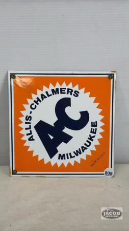 ALLIS-CHALMERS REPRO METAL 10IN X 10IN SIGN