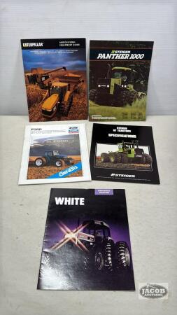QTY OF STEIGER, FORD, WHITE & CATERPILLAR BROCHURES