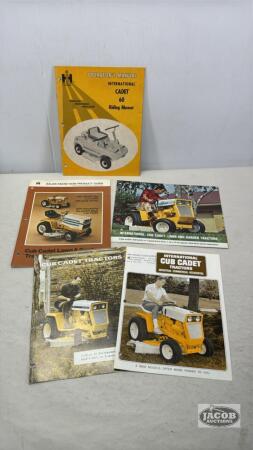 ASSORTED LOT FOR CUB CADET LAWNMOWER BROCHURES