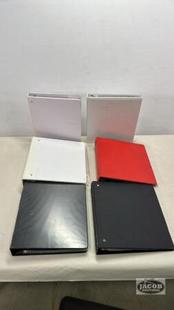 (6) BINDERS WITH CLEAR SLEEVES