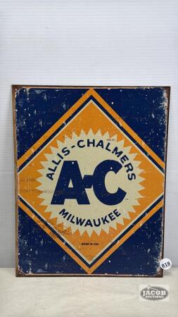 ALLIS-CHALMERS REPRO TIN SIGN