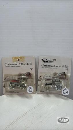(2) WHITE 1/64 TRACTOR CHRISTMAS COLLECTIBLES