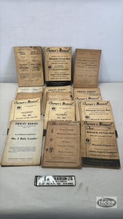 (16) INTERNATIONAL / MCCORMICK OWNERS MANUALS