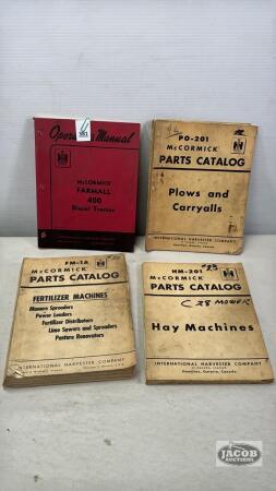 (4) MCCORMICK OPERATORS MANUALS