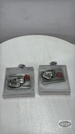 (2) INTERNATIONAL T5 & TD-18 CRAWLER BELT BUCKLES