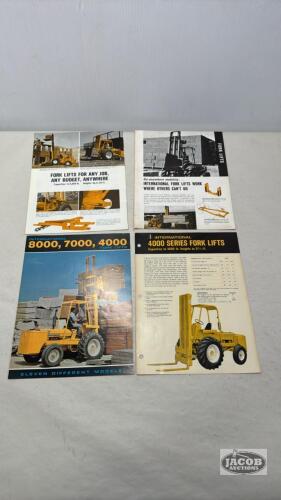 4 PCS OF INTERNATIONAL FORKLIFT BROCHURE LOT