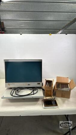 BELL & HOWELL SRIII MICROFICHE READER AND SLIDES