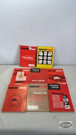 (8) IMPLEMENT & TRACTOR BOOKS