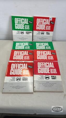 (8) TRACTORS AND FARM EQUIPMENT GUIDE BOOKS