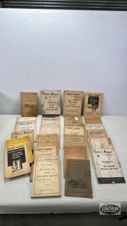 (23) OWNERS MANUALS FOR MCCORMICK DEERING EQUIPMENT