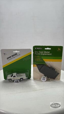 JOHN DEERE DEALERSHIP PICKUP W/IMPLEMENT TRAILER