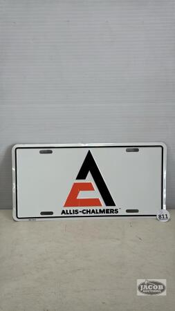 ALLIS-CHALMERS TIN LICENSE PLATE