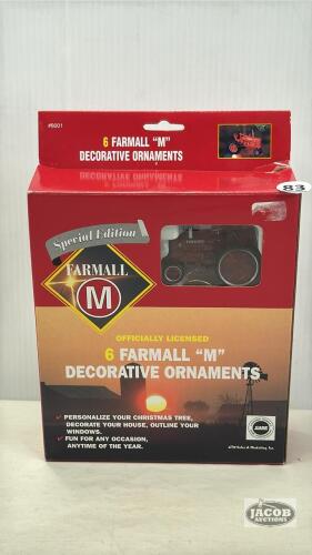 (6) FARMALL "M" DECORATIVE ORNAMENTS