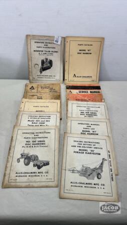 ALLIS-CHALMERS OPERATORS, PARTS & SERVICE MANUALS