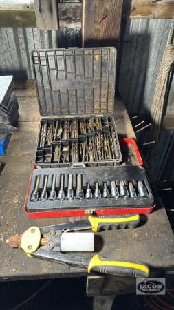 Hex Sockets, Drill Bits and Rivet Gun