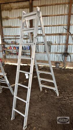 Aluminum Adjustable Step Ladder