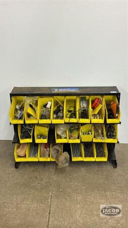 POWERFIST UTILITY PARTS RACK WITH CONTENTS