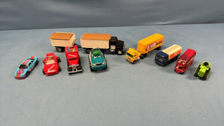 Selection of Tiny Vehicles by Majorette, Racing Champions, Lesney, Ertl etc.