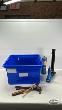 HAMMERS, PNEUMATIC STAPLER AND PROPANE TANK