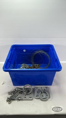 (4) TIE DOWN ANCHORS, QUANTITY OF SMALL CHAIN