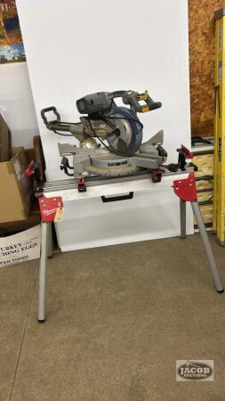 MASTERCRAFT MITER SAW ON MILWAUKEE STAND