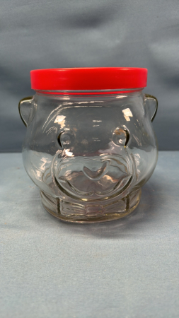 Kraft Peanut Butter Glass Bear Jar -6in High