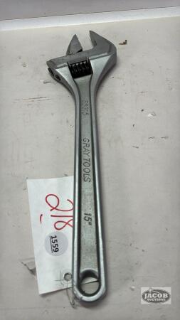 GRAY TOOLS 15IN ADJUSTABLE WRENCH