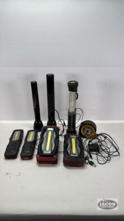 ASSORTED LOT OF FLASH LIGHTS AND PORTABLE LED'S
