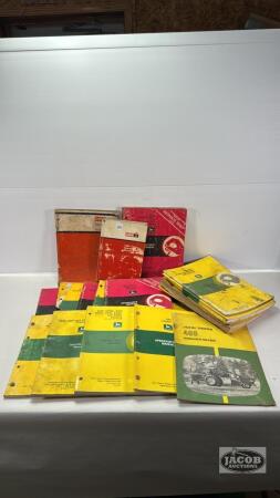 APPROX. 19 CASE AND JOHN DEERE OPERATORS MANUALS