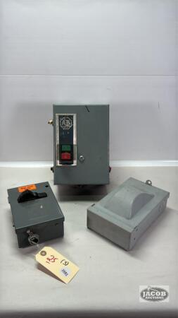 ALLAN BRADLEY MOTOR STARTER & (2) DISCONNECT SWITCHES