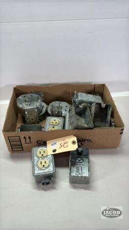 QUANTITY OF METAL ELECTRICAL BOXES