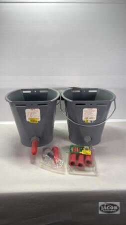 (2) CALF BUCKETS WITH NIPPLES