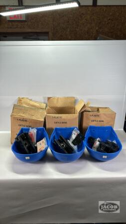 (3) PLASTIC CATTLE WATER BOWLS